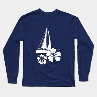 Pacific ocean sailing white Long Sleeve T-Shirt